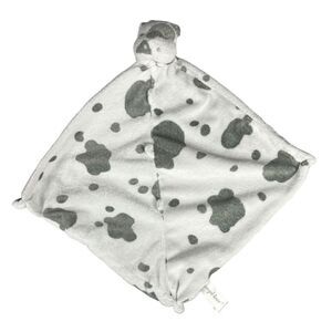 Angel Dear Cow Lovey Security Blanket White Gray Spotted Baby Soother Infant